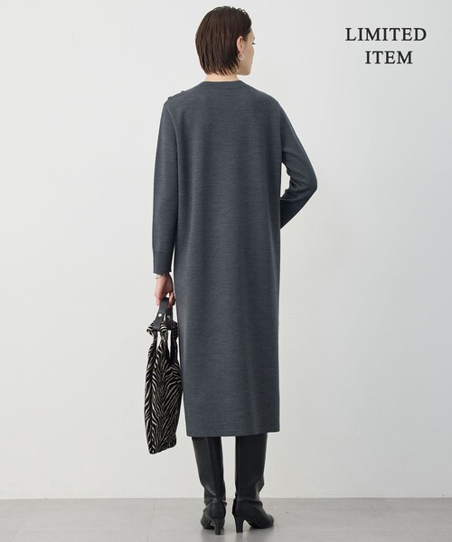 WEB限定】 ウールブレンドダブルフェイス ニットワンピース