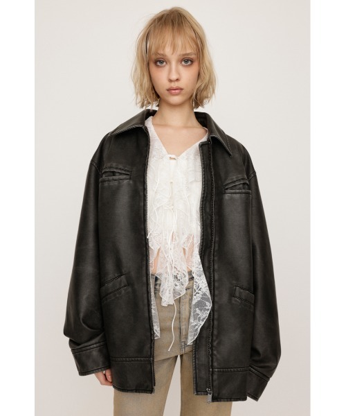 セール】VINTAGE BOXY F/LEATHER JK ヴィンテージ ボキシー フェイク