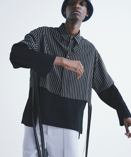 CULLNI（クルニ）の「22-SS-022B サイドリボンショートスリーブシャツ