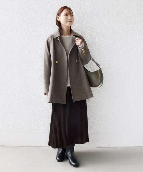 セール】【WEB限定】〈手洗い可能〉ウール ライク ジャージー メルトン