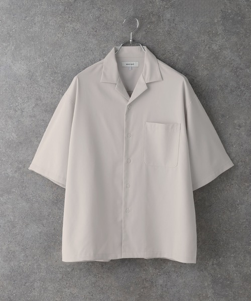 セットアップ】綾トロミ オーバーサイズ 半袖オープンカラーシャツ＋