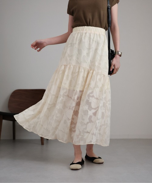 セール】フラワージャガードスカート（スカート）｜sakishimatokyo
