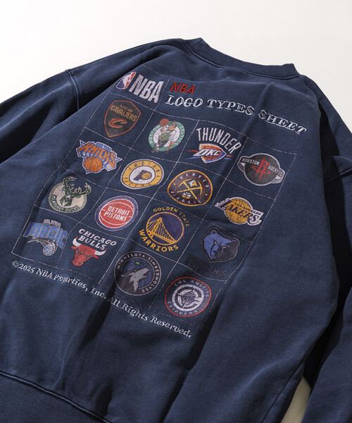 セール】NBA 別注 チームロゴシート クルーネックスウェット