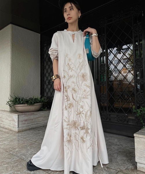 Ameri（アメリ）の「MADELYN EMBROIDERY DRESS（ワンピース）」 - WEAR