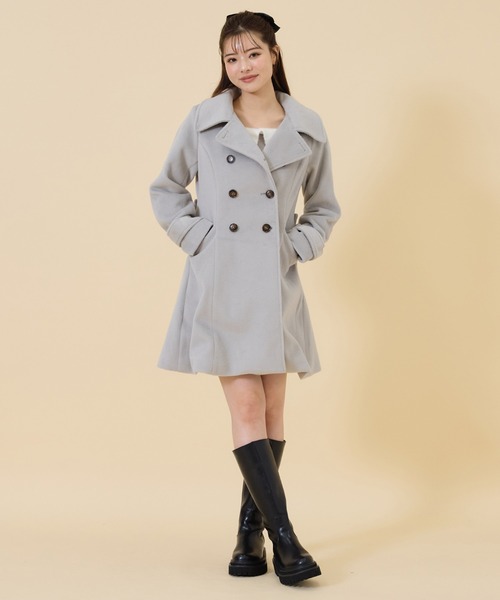 REDYAZEL（レディアゼル）の「ウールライクダブルミドルコート（ステン