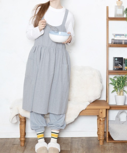 セール】Per sist ence/パーシエンス フレアギャザークロスエプロン