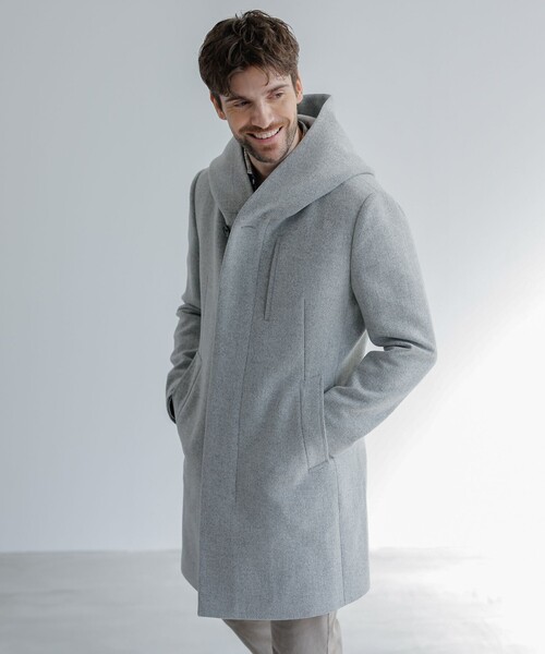 EPOCA UOMO（エポカウォモ）の「フーデットコート（ステンカラーコート