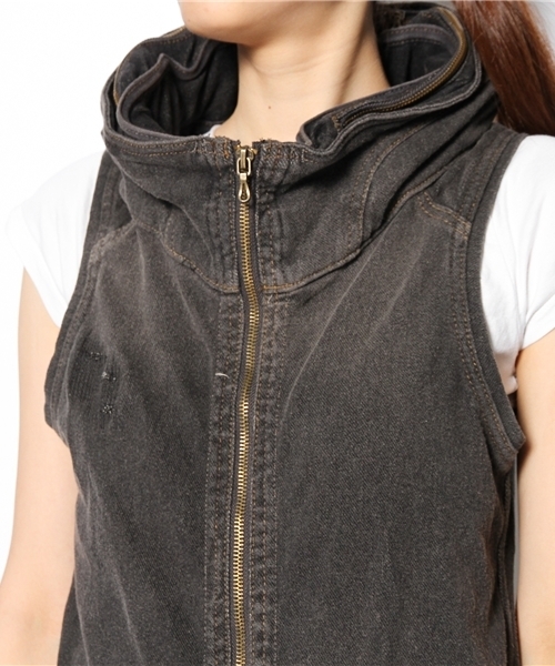 goa（ゴア）の「カットデニムビックフードベスト（ベスト）」 - WEAR