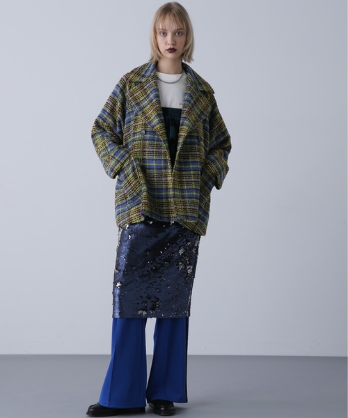 ROSE BUD（ローズバッド）の「シャギーチェックコート（その他アウター