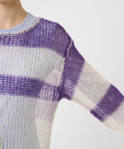 soduk/スドーク】patchwork knit tops/パッチワークニットトップス