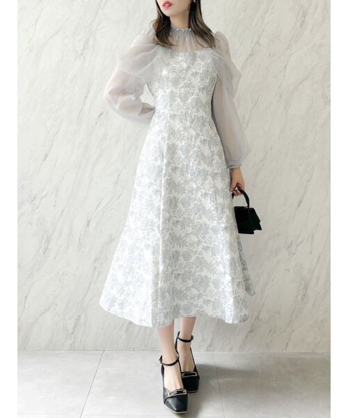 シアーベールセミフレアワンピース（ドレス）｜dazzlin（ダズリン）の