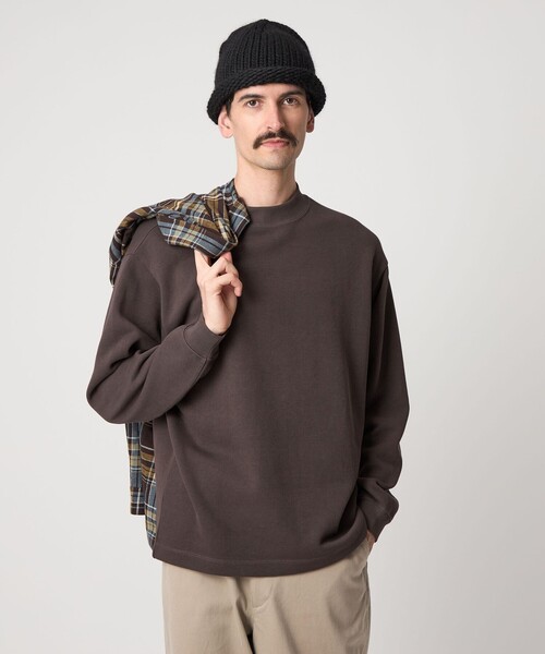 Steven Alan＞ ダブルフェイス モックネック カットソー BOLD（Tシャツ