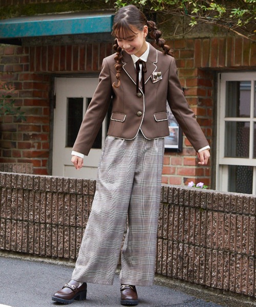 ELLE en noir（エルアンノアール）の「【卒服】ブレザーワイドパンツ