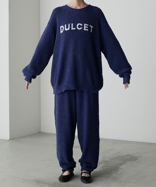 forksy.】ルームウェア ロゴジャガードプルオーバー＆ロングパンツ