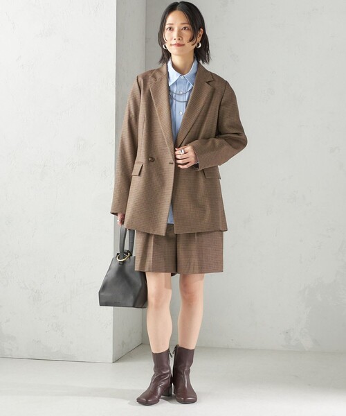 セール】〈手洗い可能〉ウォッシャブル ウール チェック ダブル