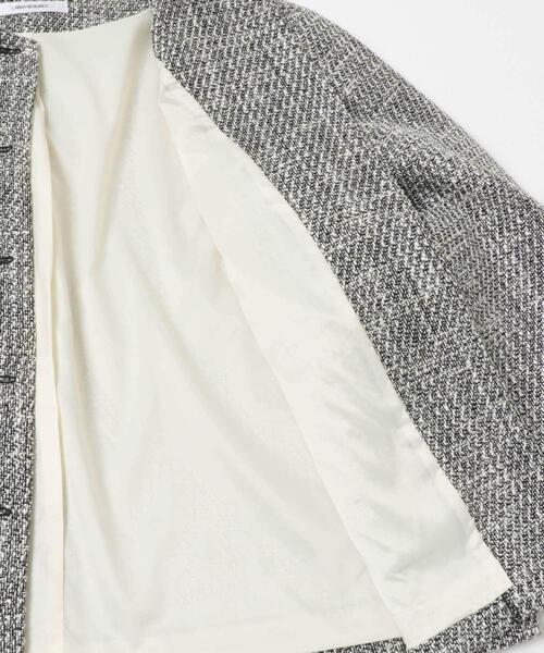 ノーカラーツイードジャケット（ノーカラージャケット）｜URBAN