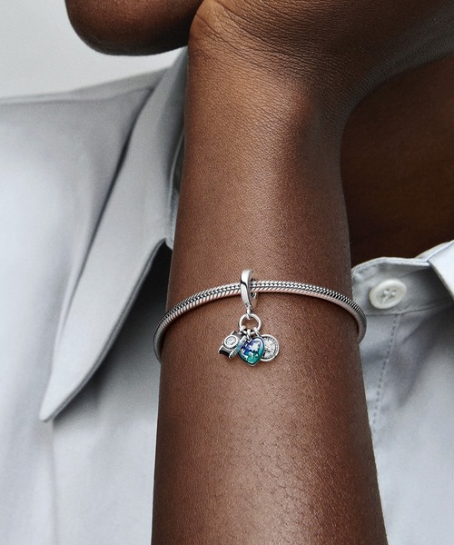 カメラ ハート コンパス トリプル ダングル チャーム（チャーム