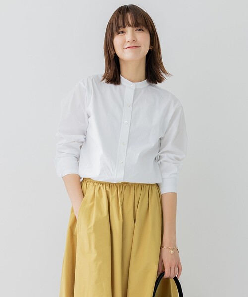 洗える】CANCLINI バンドカラー シャツ（シャツ/ブラウス）｜23区 L