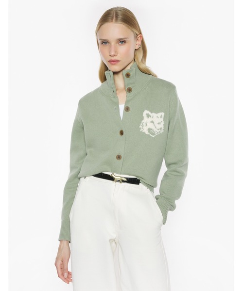 セール】FOX HEAD INTARSIA HIGH NECK CARDIGAN（カーディガン/ボレロ