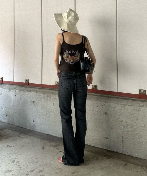 MOUSSY（マウジー）の「MVS BLACK FLARE（デニムパンツ）」 - WEAR