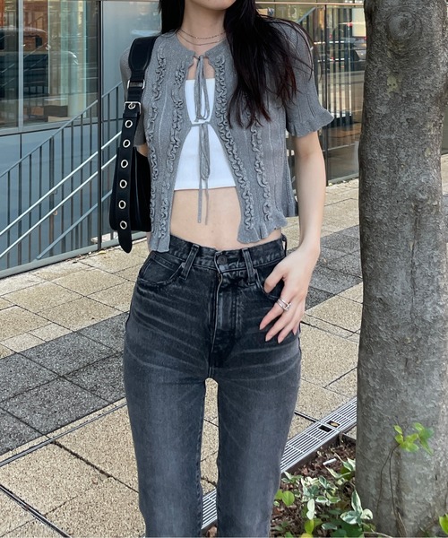 MOUSSY（マウジー）の「MVS BLACK FLARE（デニムパンツ）」 - WEAR