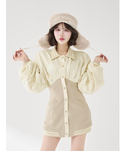 ドルマンスリムスカジャンミニワンピース（ワンピース）｜Darich