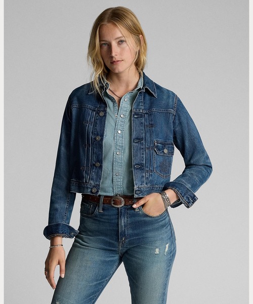 クロップド デニム ジャケット（デニムジャケット）｜RRL（ダブル