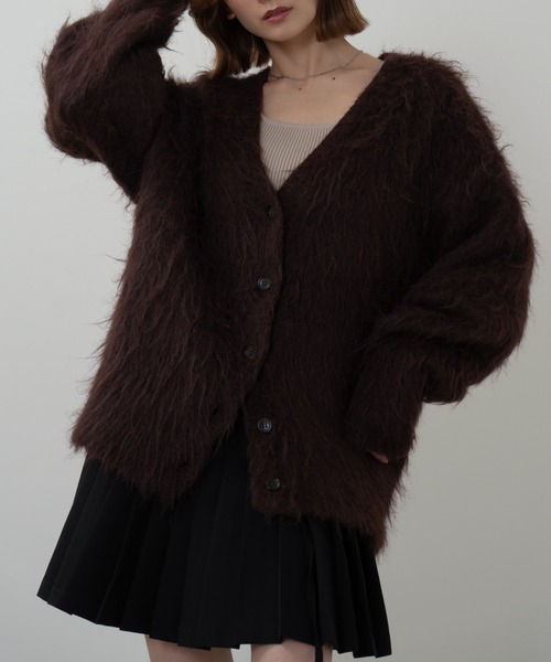 SENEE（セニー）の「shaggy knit cardigan（シャギーニット