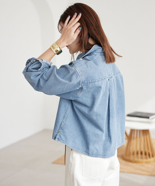 SLOBE IENA（スローブイエナ）の「LE DENIMクロップドシャツ（シャツ