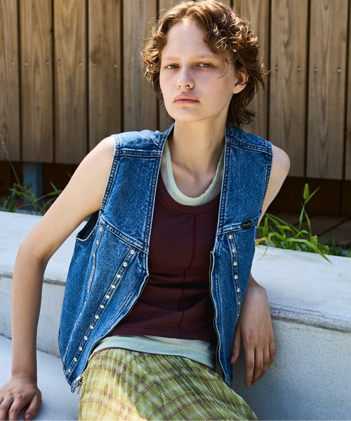 Wrangler×MAISON SPECIAL】Collaboration Studs Denim Vest/ラングラー
