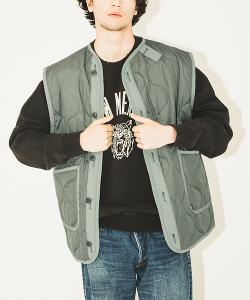 M65 カラーライナー キルティング ベスト（ミリタリージャケット