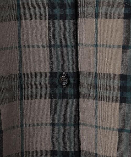 6（ロク）の「＜6(ROKU)＞毛コットン チェックシャツ（シャツ/ブラウス