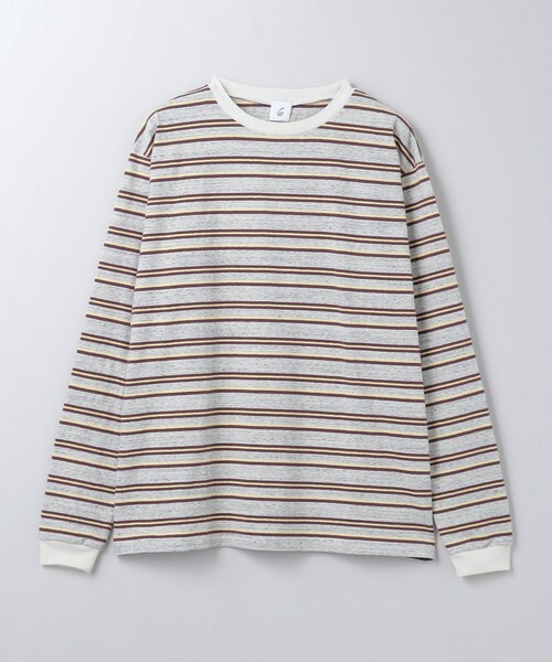 6（ロク）の「＜6(ROKU)＞コットン ボーダー ロングスリーブTシャツ