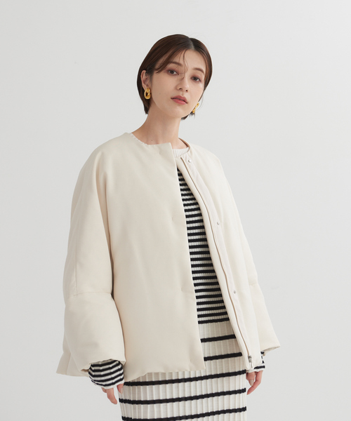 Rouge vif（ルージュヴィフ）の「マフラー付きグログランダウン