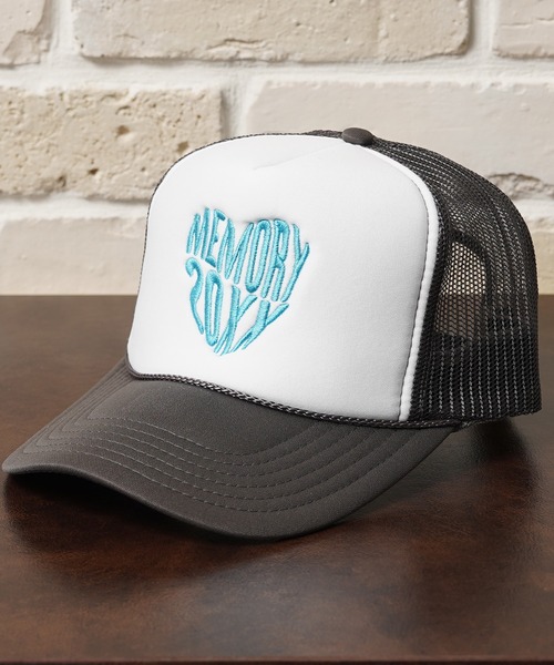 MEMORY】ZOZOTOWN限定カラー追加 ハートロゴ メッシュキャップ / Heart