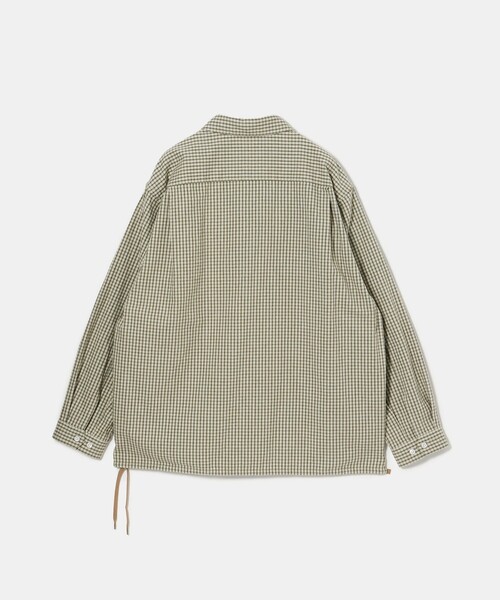 セール】＜Steven Alan＞ チェック ジップ プルオーバー シャツ LOOSE