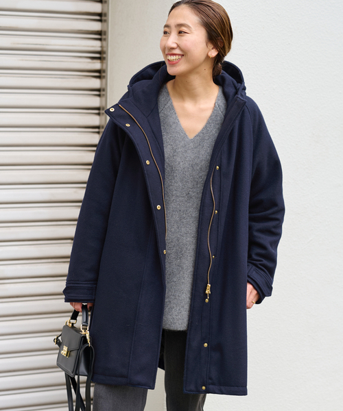 FRAMeWORK（フレームワーク）の「○ウールフード付きコート（その他