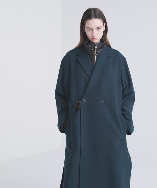 CULLNI（クルニ）の「Lamb Wool Melton Tie Locken Long Chester Coat