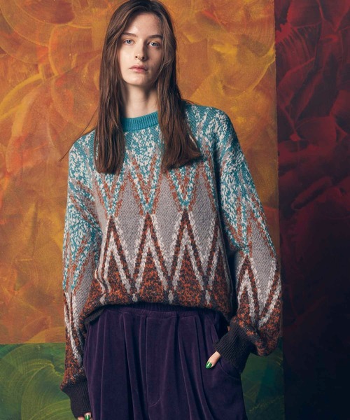 MAISON SPECIAL（メゾンスペシャル）の「《UNISEX》Airy Mohair Argyle