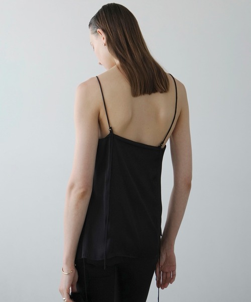 CLANE（クラネ）の「DRAPE SATIN CAMISOLE TOPS（キャミソール）」 - WEAR