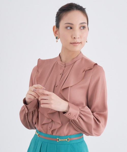 ANAYI（アナイ）の「サテンアムンゼンフリル ブラウス（シャツ