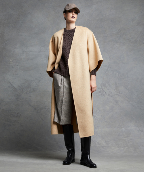 Drawer（ドゥロワー）の「Drawer ウールカシミヤメランジケヌキVネック