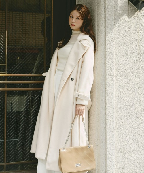 ダブルシャギーロングコート（ステンカラーコート）｜Olu.（オルドット