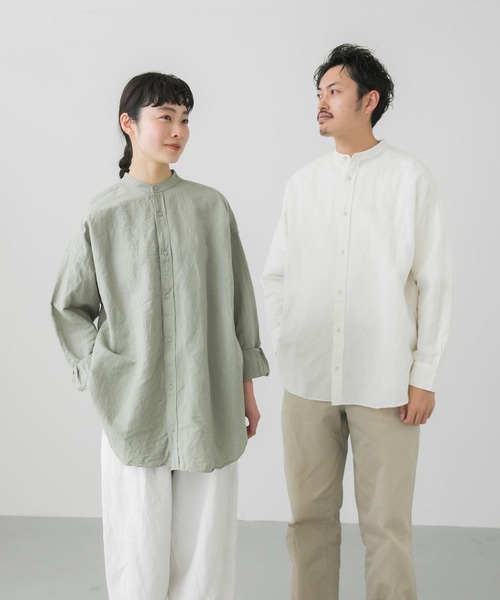 かぐれ（カグレ）の「『ユニセックス』コットンリネンビッグシャツ