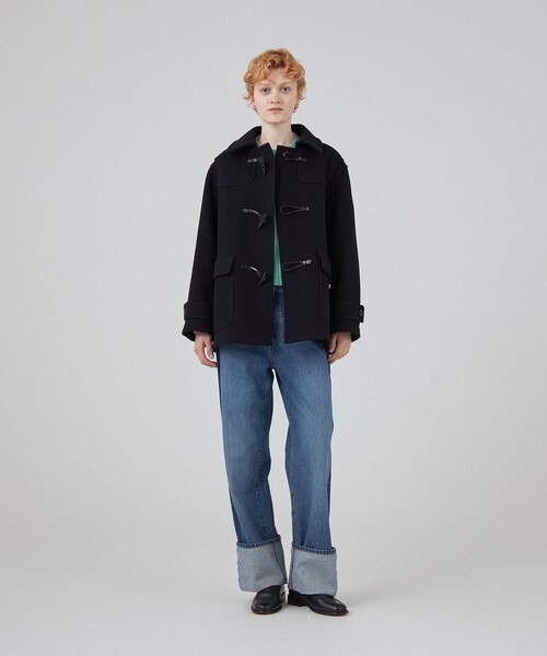 セール】ウールナイロンメルトン ダッフルショートコート（ダッフル