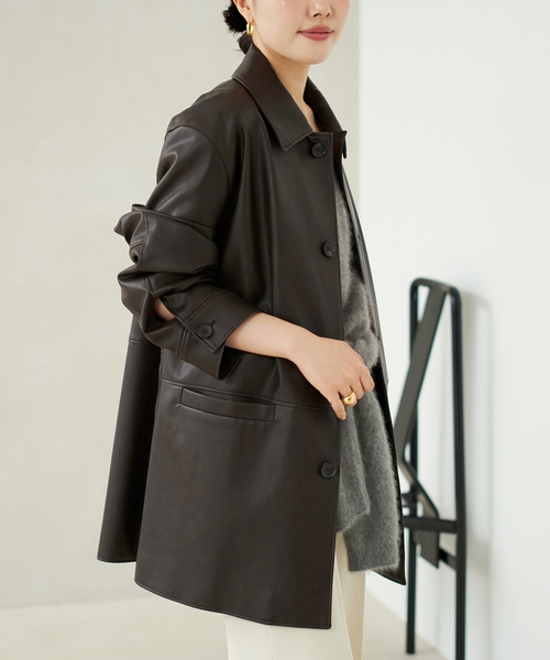 セール】Leather Like Car コート（その他アウター）｜Plage