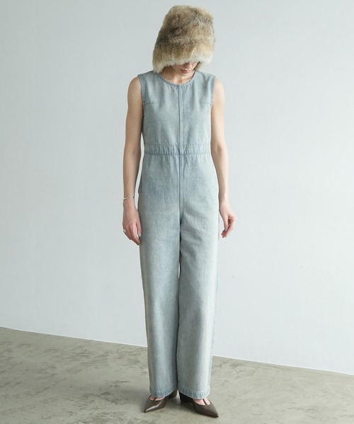 CLANE（クラネ）の「BACK OPEN DENIM ALL IN ONE（つなぎ