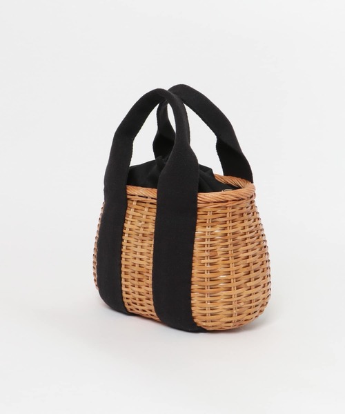 VIOLAd'ORO ラタンバスケット型2WAYトート（ハンドバッグ）｜VIOLAd