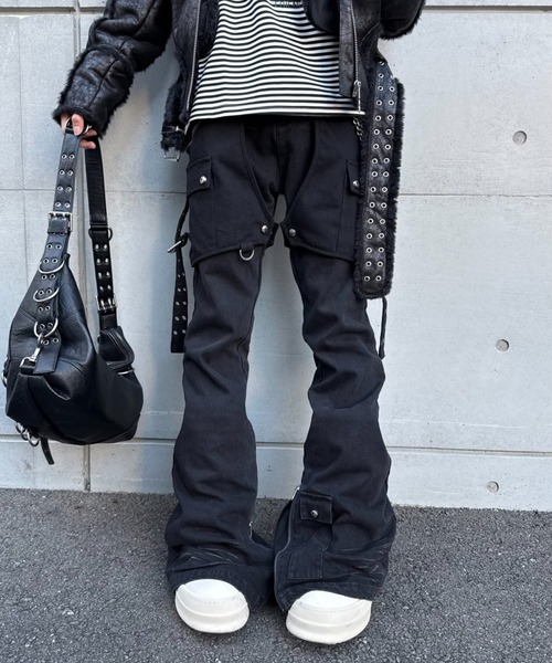 Rosen Kreuz】SIDE BELT DOCKING FLARE PANTS / 【ローゼンクロイツ
