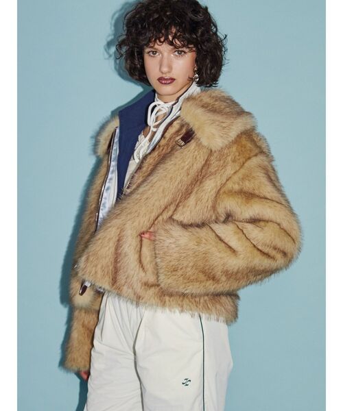 jouetie（ジュエティ）の「ベルトミドルファーコート（その他アウター